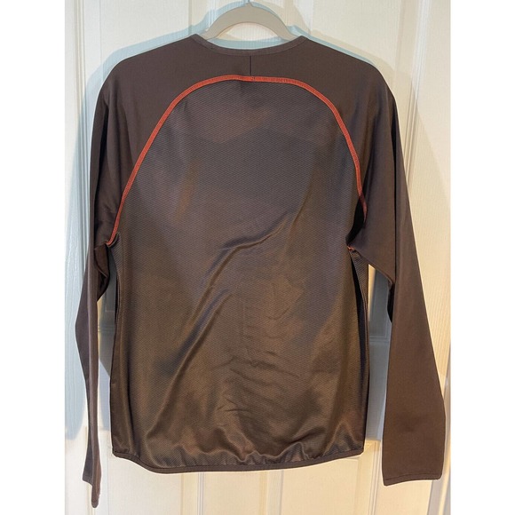 Cleveland Browns Majestic Brown Crewneck Long Sleeve Shirt Therma-Fit Mens Small - Picture 2 of 6